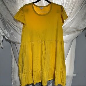 Yellow Tiered Dress